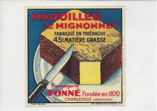 Etiquette fromage - Maroilles - Fromagerie Fonné - Charleville - Ardennes