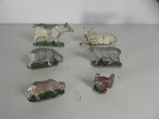 QUIRALU ALUDO Lot Animaux de la Ferme Vache couchée vache moutons paon chèvre