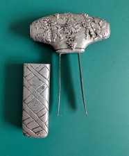 Ancien Tire-Bouchon à lames en étain * L'esprit & le vin