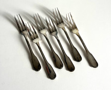 6 fourchettes à gâteaux CHRISTOFLE modèle VERSAILLES métal argenté couvert 15 cm