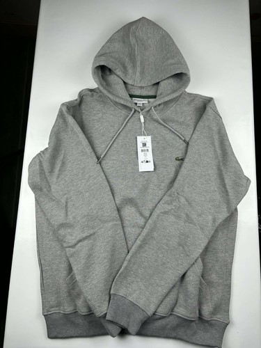 Sweat capuche lacoste gris - sweat,