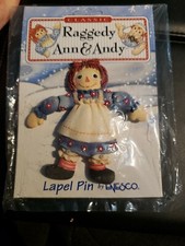 Enesco Raggedy Ann & Andy  Raggedy Ann Lapel Pin Vintage 