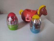 lot bidibules figurines culbuto hasbro 1970's cheval weebles bidifoufous