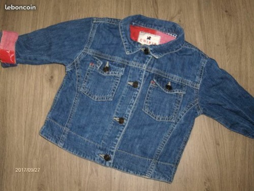 Veste chemise jean fille - jean,