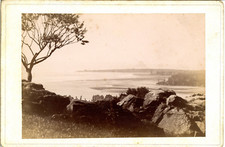 Vues de Bretagne et Normandie  Vintage albumen print. Carte cabinet.  Tirage a