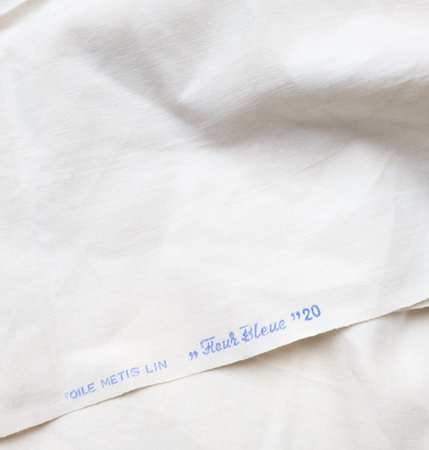 Coupon ancien lin métis - lin/métis, fleur