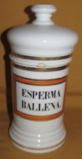 Pot pharmacie porcelaine Paris Louis Philippe pot apothicaire ESPERMA BALLENA