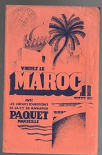 publicité vieux papiers (paqebots)  visitez le Maroc Cie PAQUET (PPP40193)