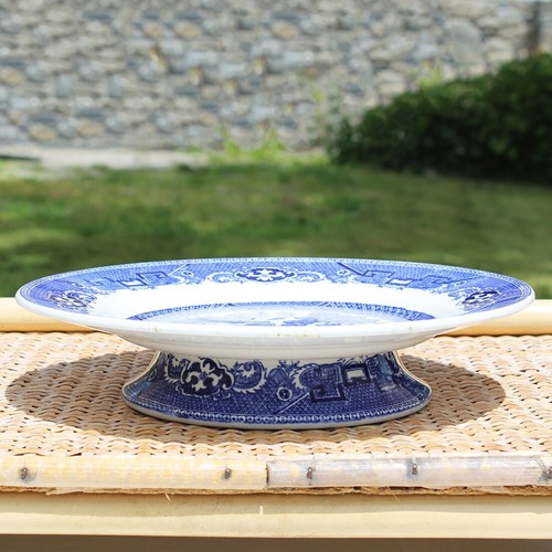 Ancienne assiette montée - , à