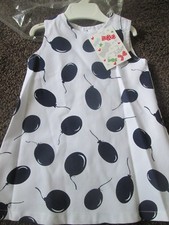 Robe espagnole ALBER blanche et ballons marine neuve bébé fille taille 18 mois