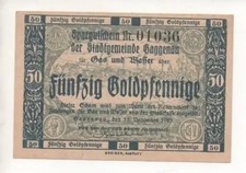 (FR1) NOTGELD - GAGGENAU - 50 GOLDPFENNIG - RARE (G003) G003