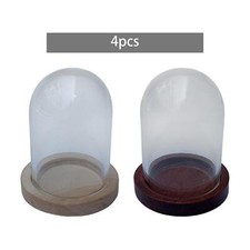 Cloche en verre transparent dôme mini fleurs couverture pour mariage Saint