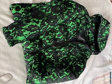 VESTE DOUDOUNE TRES CHAUDE INDIES VERTE/NOIRE DENTELLE