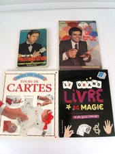 MAGIE -TOURS DE CARTES ET PRESTIDIGITATION - 4 LIVRES TECHNIQUES 1975/77/95/2008