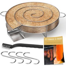 Générateur/Serpentin de Fumée Froide pour Fumoir Viande et Poisson + 4 croche...