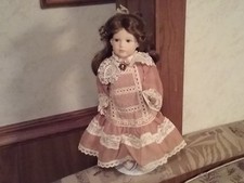 Arianna bisque  13" doll ITALIA  Italy REAL HAIR
