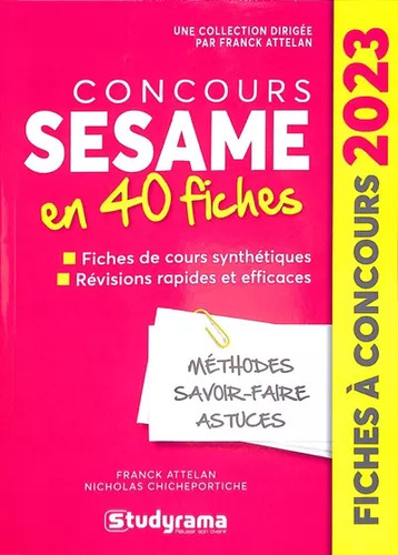 Concours sesame fiches - concours, 40