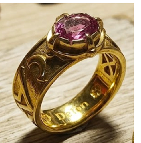 Bague jaune k - or,