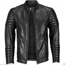 Veste de motard 100 % cuir