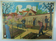 Ancienne affiche, tableaux d'élocution d'école, ROSSIGNOL N° 3 - 4, # 2.