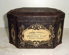 Grande Boite publicitaire en tôle lithographiée début XXé CHICORÉE ARLATTE