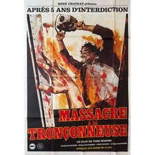 THE TEXAS CHAINSAW MASSACRE French Movie Poster  - 47x63 in. - 1974 - Tobe Hoope