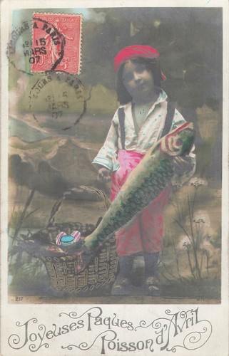 Easter april fish - fish, hat