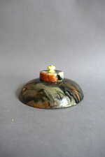 Encrier rond en faience de