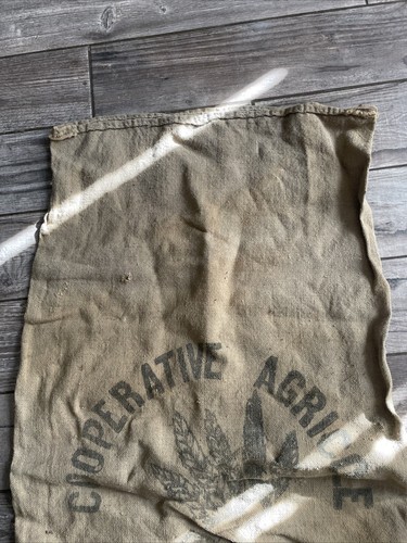 Sac toile jute ancien - toile, 1955