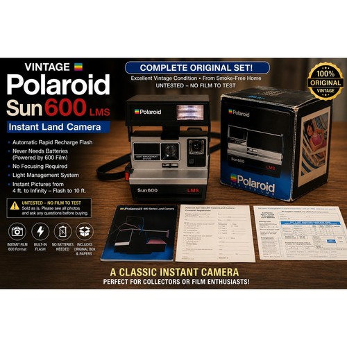 Vintage polaroid sun - polaroid, 600
