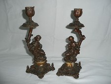 Paire de bougeoirs régule fin