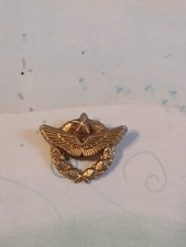 Armée De L'air Broche Brevet De Pilote Doré À L'or Fin . Militaire