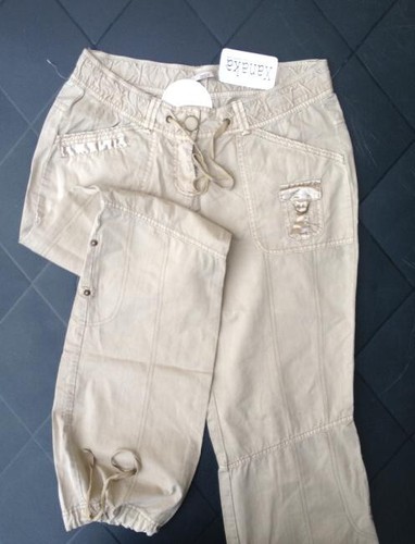 Pantacourt beige satin - pantacourt,