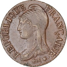 France, 5 Centimes, Dupré, AN 7, Paris, Cuivre, TTB+, Gadoury:126