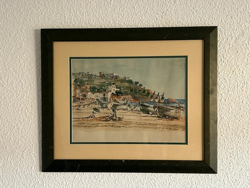 Aquarelle signée medir - signée, –