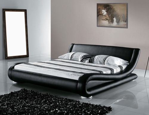 Lit design cuir - lit, en