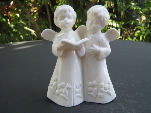 Caroling angels porcelain - angels,