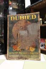 Enseigne Panneau Lithographié Dubied Metalgraf '50 Publicité D'Époque Étain