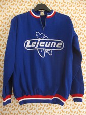 Maillot sweat Cycliste Bleu Lejeune 70'S vintage Acrylique jersey cycling - M
