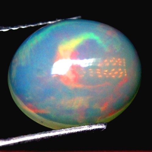 Opale multicolore cabochon - opale, multicolore,