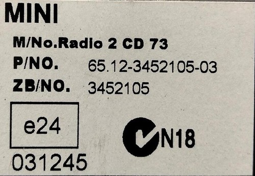 3452105 autoradio mini - 3452105,