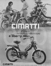 advertising Pubblicità brochure-MOTO CIMATTI LIBERTY 48-TORPADO DERBY 1972 