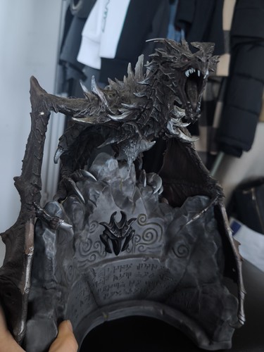 Statue dragon avec support - statue,