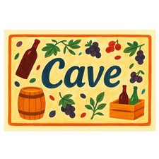 Plaque porte métal cave - porte,