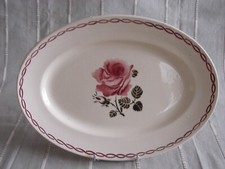 Joli plat ovale ancien céramique  Badonviller modèle " Germaine "  F pour FENAL 