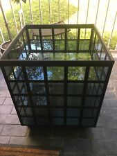 Chariot bar de collection Designer Anna Anselmi en verre fumée