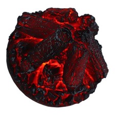  Lampe à charbon de bois : veilleuse 3D en forme de faux feu de camp – Lampe à