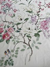 Sanderson Rideau Tissu Design Magnolia & Floraison 10.2mtrs Floraison Feuille