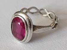 Bague Argent Massif & Pierre à Identifier Art Déco Taille 50 - 3,5 g Bijoux