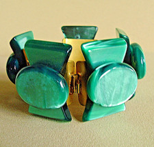 J938 / DOMINIQUE DENAIVE / BRACELET EN RÉSINE NACRÉE